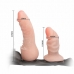 PRÓTESE PENIANA DUPLA CYBE SKIN COM CINTA REFORÇADA 16 &11CM