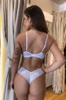 CONJUNTO FEITO EM RENDA- COM BOJO E COM ARO- ACOMPANHA CALCINHA FIO EM RENDA Ref.: 2442