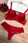CONJUNTO FEITO EM RENDA- COM BOJO E COM ARO- ACOMPANHA CALCINHA FIO EM RENDA Ref.: 2442